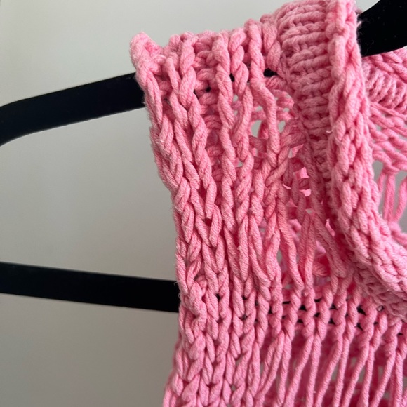 Mango Baby Pink Crotchet Knit Sweater Vest - Picture 4 of 8
